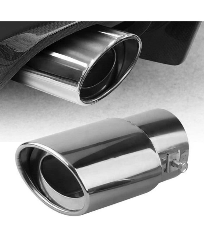 Tubo Di Scarico Per Auto Terminale Uscita Tubi Di Scappamento Marmitta Cromata         