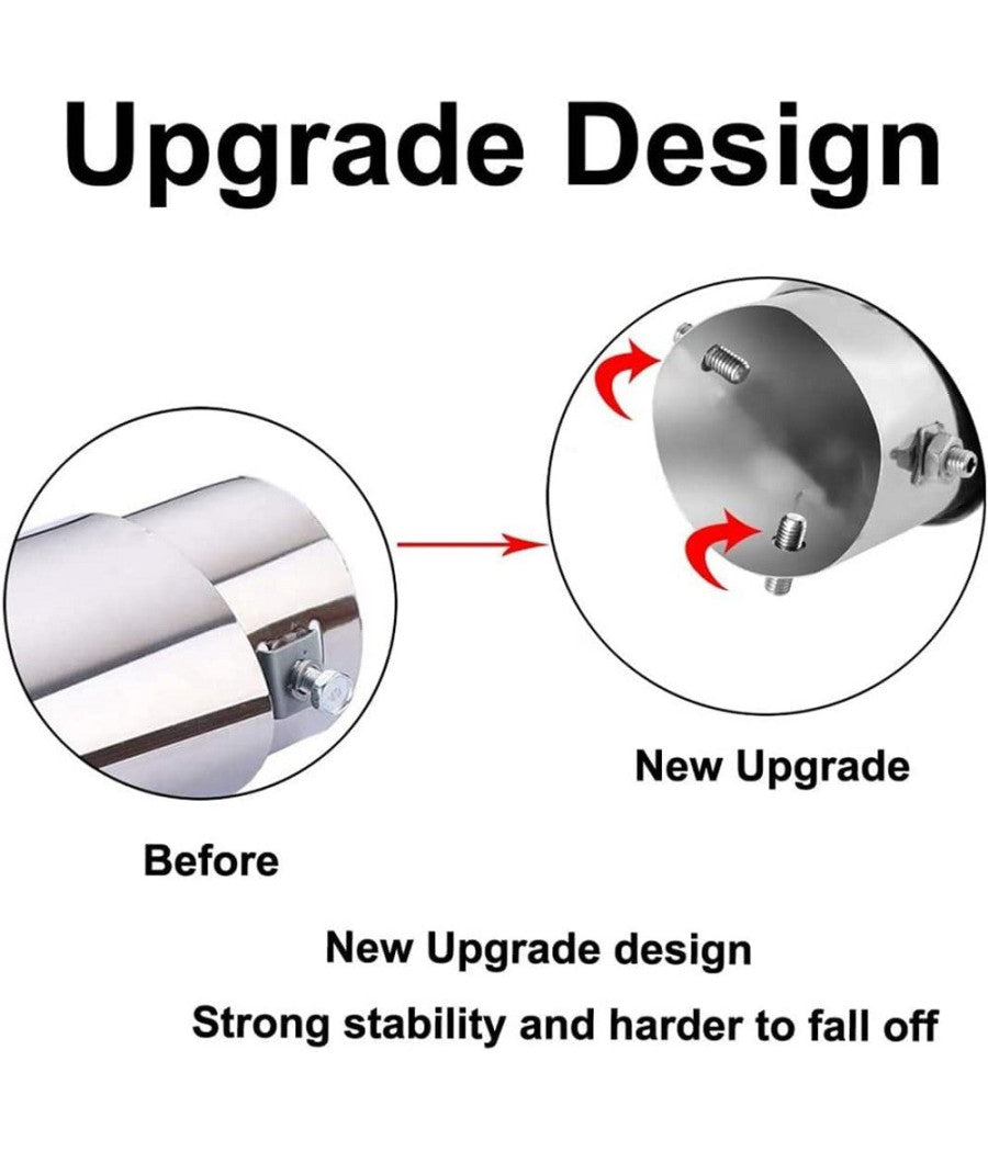 Tubo Di Scarico Per Auto Terminale Uscita Tubi Di Scappamento Marmitta Cromata         