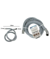 Tubo Di Scarico Universale Per Lavatrice Lavastoviglie Da 150cm Corrugato Grigio         