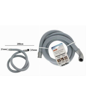 Tubo Di Scarico Universale Per Lavatrice Lavastoviglie Da 200 Cm Corrugato 59054         