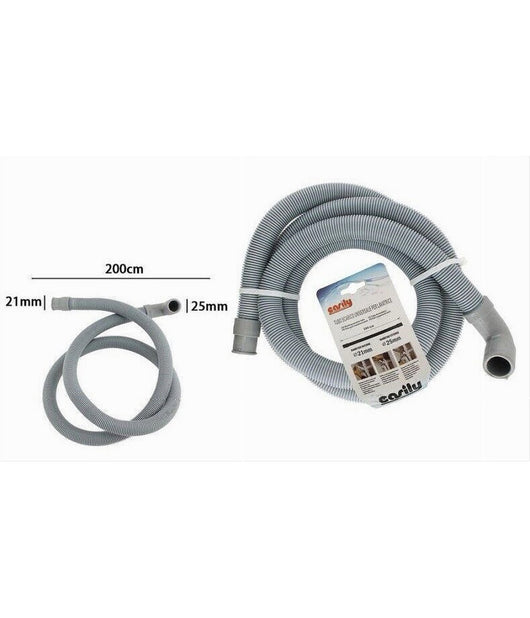 Tubo Di Scarico Universale Per Lavatrice Lavastoviglie Da 200 Cm Corrugato 59054         