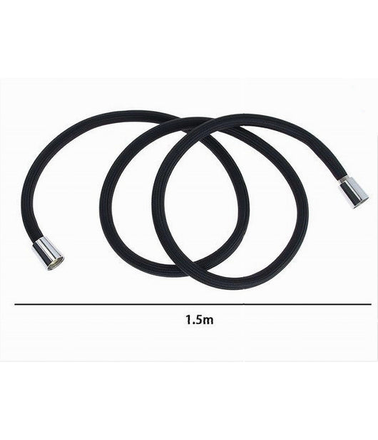 Tubo Doccia Flessibile 1.5 Mt Nero Opaco 150 Cm Bagno Laccio Doccetta Box 87287         