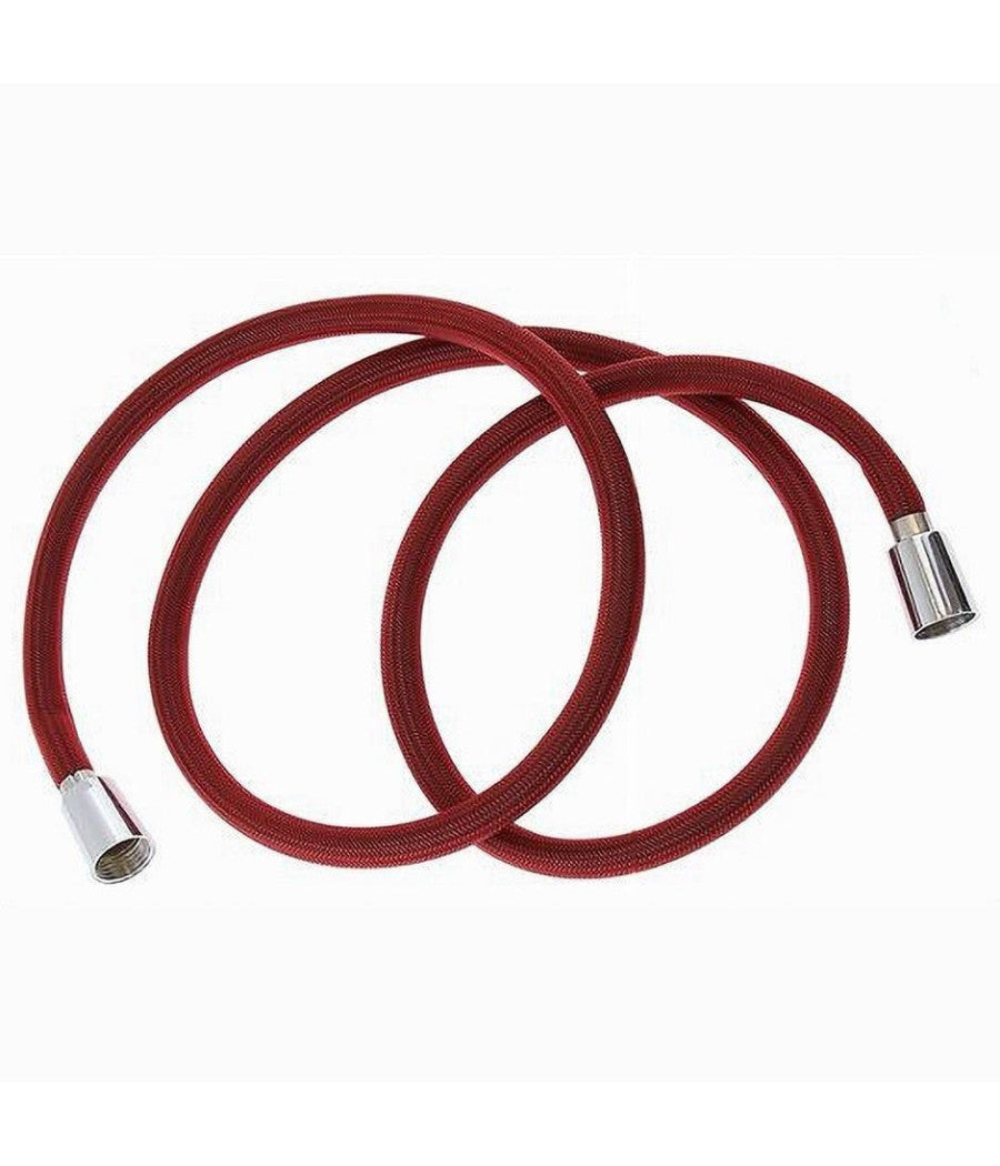 Tubo Doccia Flessibile 1.8 Metri Rosso 180cm Laccio Bagno Per Doccetta Box 87282         