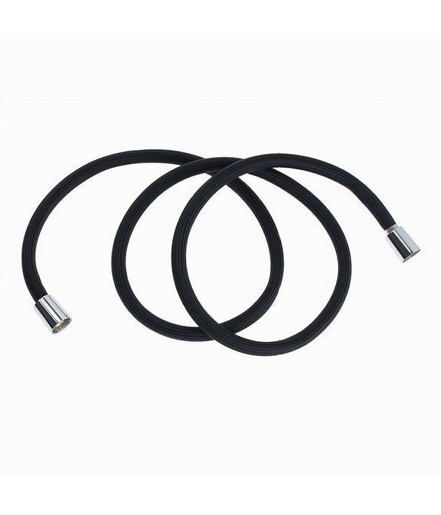 Tubo Doccia Flessibile 2 Metri Nero Opaco 200 Cm Bagno Laccio Doccetta Box 87289         