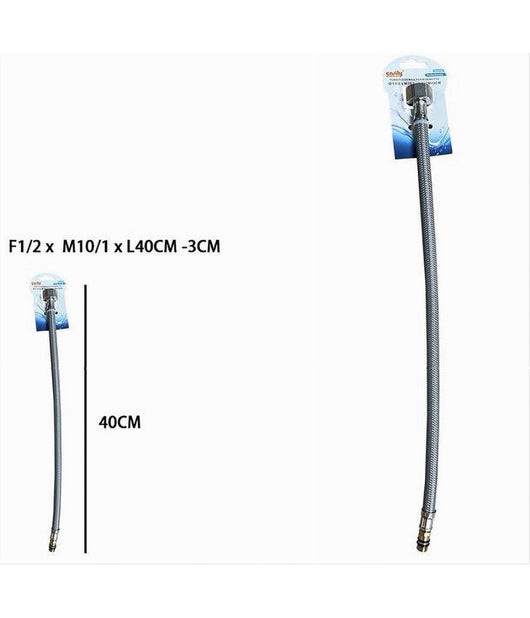 Tubo Flessibile Flessibili Per Rubinetto Miscelatore Acqua 40cm F1/2xm10/1 87370         