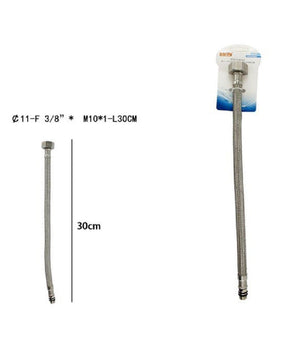 Tubo Flessibile Flessibili Rubinetto Miscelatore Acqua 30 Cm F 3/8 X M10/1 69390         