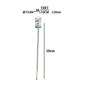 Trade Shop - Tubo Flessibile Flessibili Rubinetto Miscelatore Acqua 50 Cm F 3/8 X M10/1 69397 -