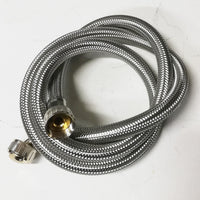 Tubo flessibile in acciaio per carico lavatrice con curvetta, scegli se  200cm