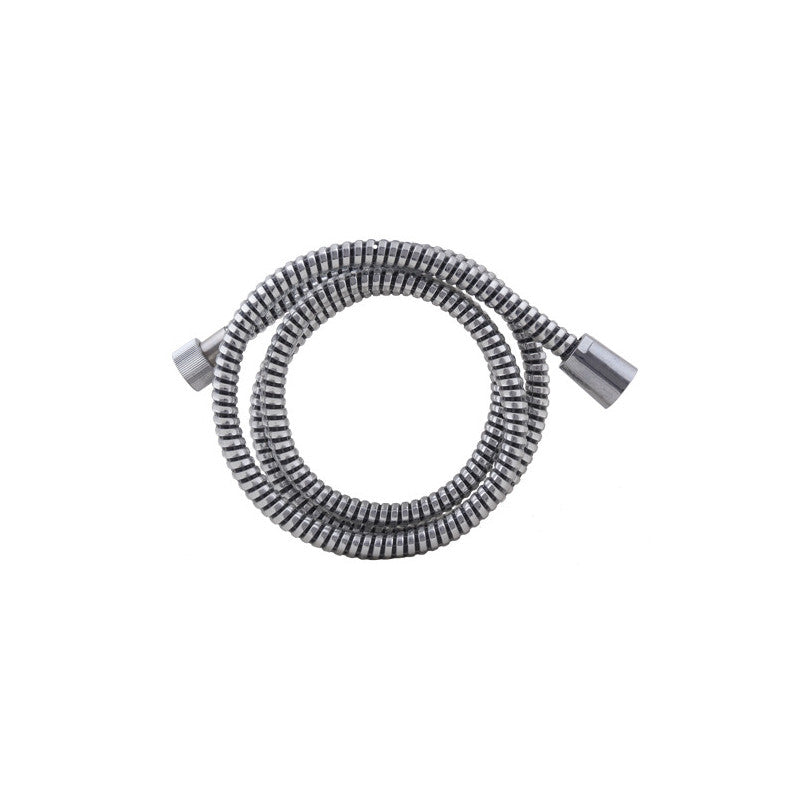 Tubo flessibile per doccia Brixo in PVC cromato – lunghezza 1,5 m, attacchi inox ½"