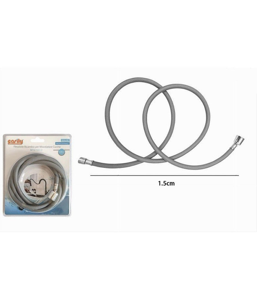 Tubo Flessibile Ricambio Per Miscelatore Cucina Doccetta Estraibile 1.5mt 59996         