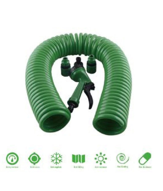 Tubo Flessibile Spirale Molla 15mt Con Pistola Innaffiare Giardino Pompa 57519         