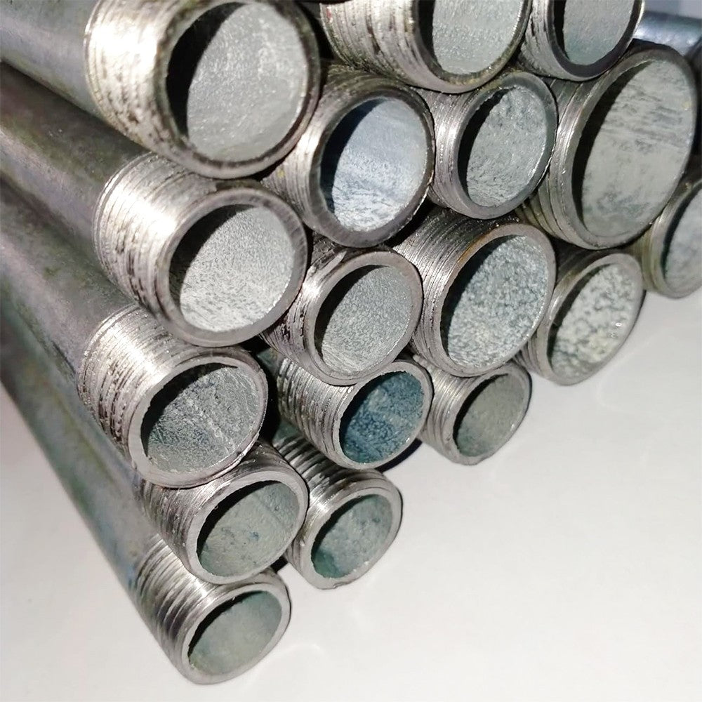 Tubo in acciaio zincato barra da 6mt ( 2x3mt ) per condotte di acqua gas e aria, diametro 1/2