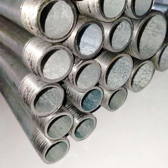 Tubo in acciaio zincato barra da 6mt ( 2x3mt ) per condotte di acqua gas e aria, diametro 2