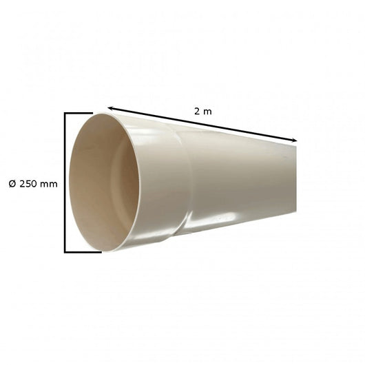 Tubo in PVC avorio : Diametro - 250, Metri Lineari - 2 metri
