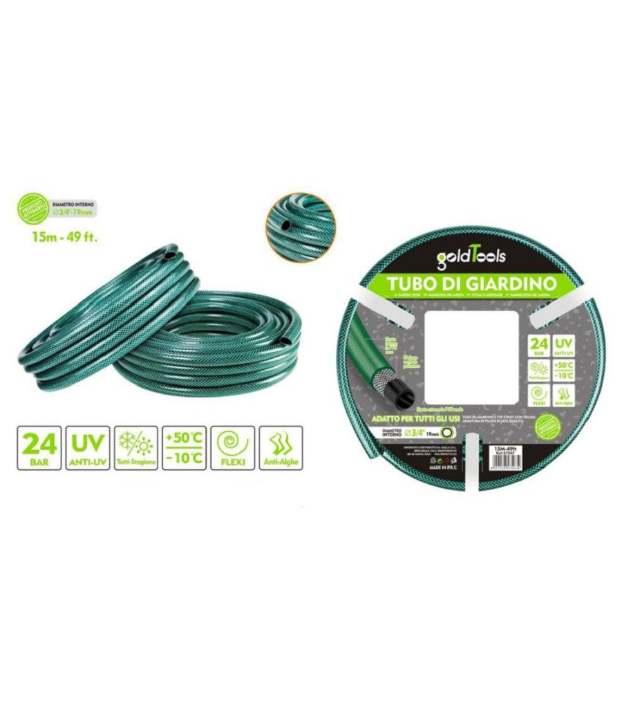 Tubo Irrigazione Annaffia Giardino Piante Lava Pompa 15 Mt 49ft. à¸3/4-19mm 57507         