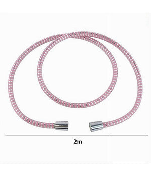 Tubo Laccio Flessibile Doccia 2metri Laccio Pvc Rivestimento Rosa Ricambio 87295         