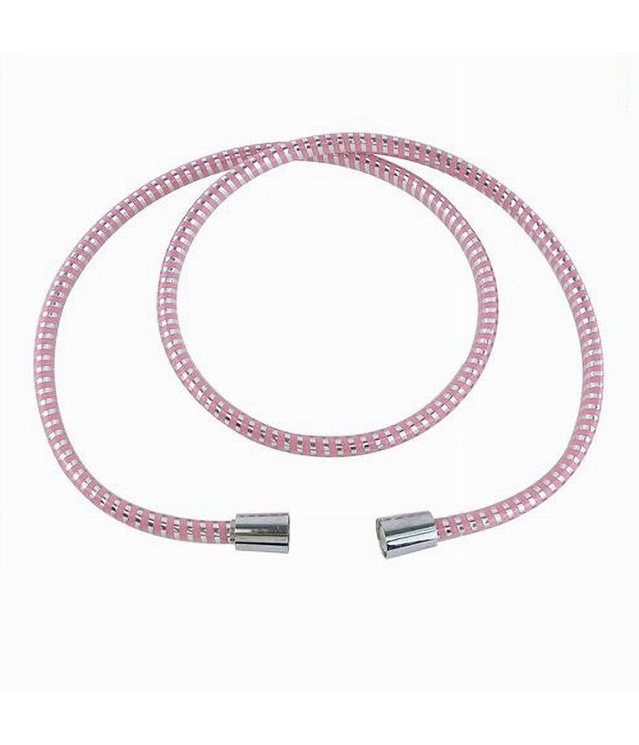 Tubo Laccio Flessibile Doccia 2metri Laccio Pvc Rivestimento Rosa Ricambio 87295         