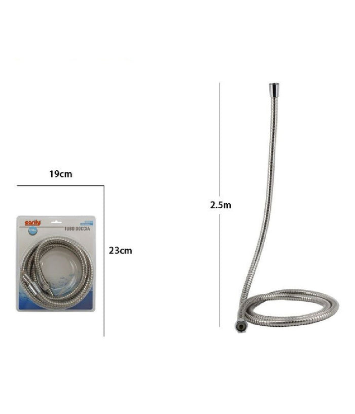 Tubo Laccio Flessibile Doccia Doccetta Vasca Bagno 2,5 Metri Universale 69218         