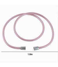 Tubo Laccio Flessibile Doccia Ricambio 1,8 Mt Laccio Pvc Rivestimento Rosa 87294         