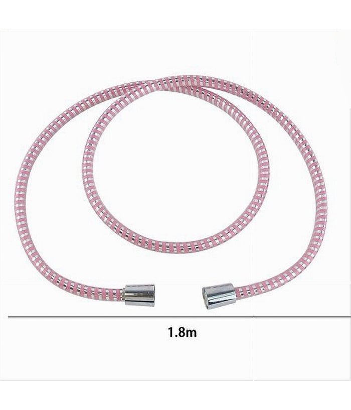 Tubo Laccio Flessibile Doccia Ricambio 1,8 Mt Laccio Pvc Rivestimento Rosa 87294         