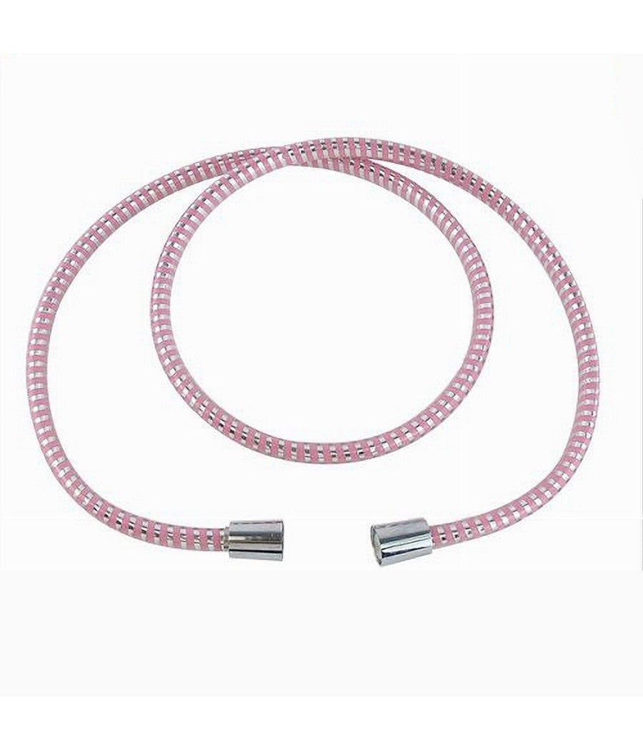 Tubo Laccio Flessibile Doccia Ricambio 1,8 Mt Laccio Pvc Rivestimento Rosa 87294         