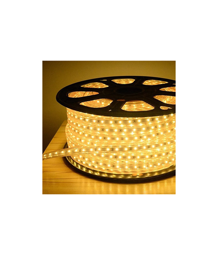 Tubo Luminoso 50 Metri Bianco Caldo Per Uso Esterno Con Controller 8 Giochi Luce         