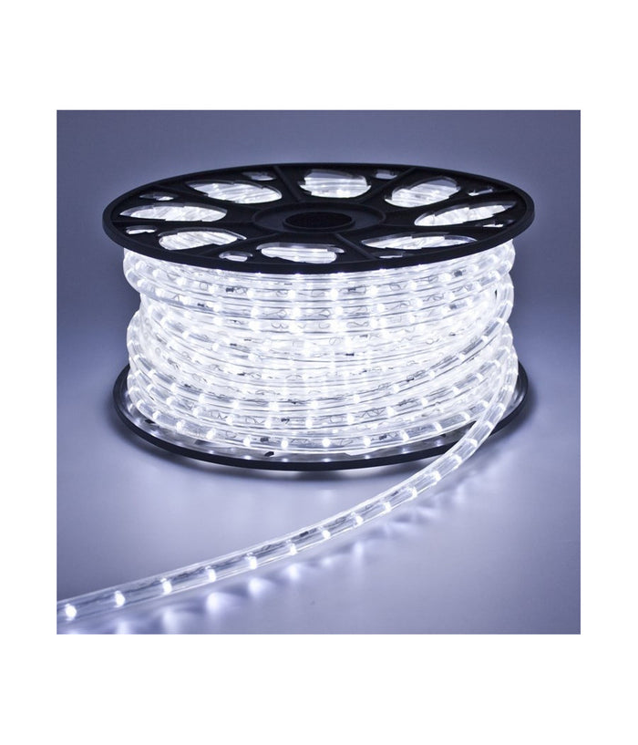 Tubo Luminoso Led 50 Metri Bianco Freddo Per Uso Esterno Controller 8giochi Luce         