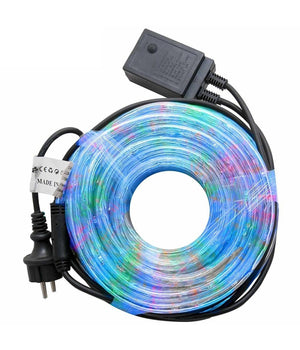 Tubo Luminoso Natalizio 20 Metri Led Multicolor Controller 8 Funzioni X Esterno         