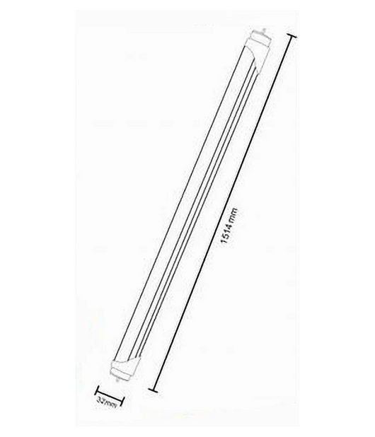 Trade Shop - Tubo Neon Led T8 Opaco 32 Watt Connessione Bilaterale Luce 6500k 4000k T8-32w-o - -bianco Naturale      -