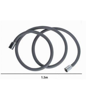 Tubo Per Doccia Flessibile 1.5metri Grigio 150cm Bagno Laccio Doccetta Box 87284         