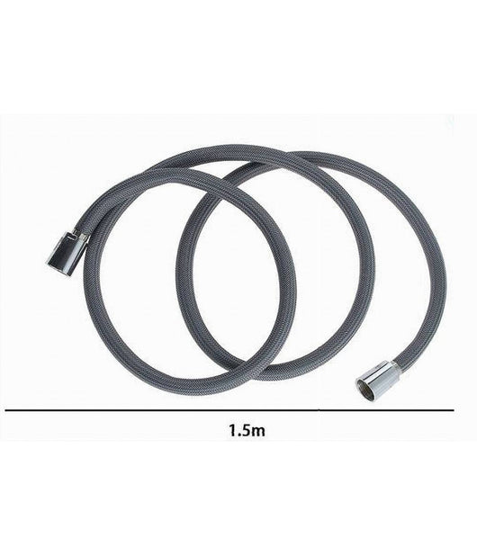 Tubo Per Doccia Flessibile 1.5metri Grigio 150cm Bagno Laccio Doccetta Box 87284         