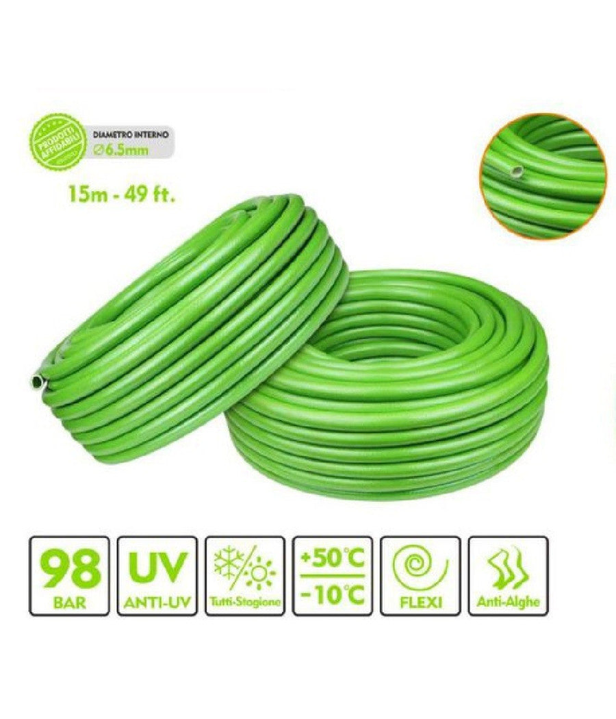Tubo Per Giardino Irrigazione In Pvc Verde Pompa Acqua 15 Mt 49ft à¸ 6.5mm 57512         