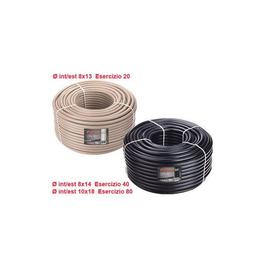 Tubo per irrorazione in PVC 10x18 mm – 80 bar – 100 m –  Uso professionale
