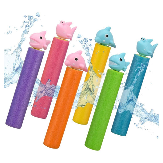 Trade Shop - Tubo Pistola Spara Acqua 30x5cm Schiuma Con Pesciolino Giocattolo Per Bambini 6559072 -