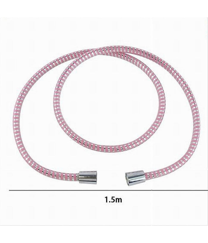 Tubo Ricambio Laccio Flessibile Doccia 1.5 Mt Laccio Pvc Rivestimento Rosa 87293         