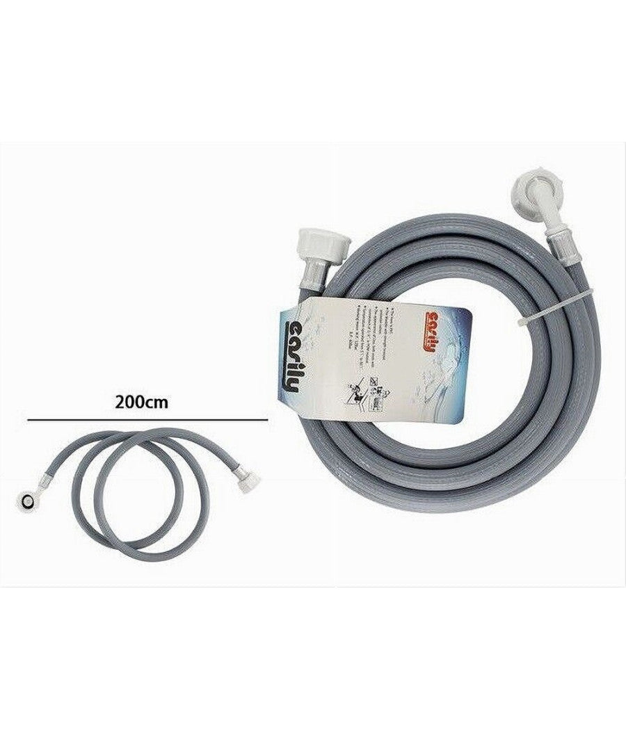 Tubo Scarico Carico Per Lavatrice Lavastoviglie Con Curva Raccordo Pipa 2mt 59050         