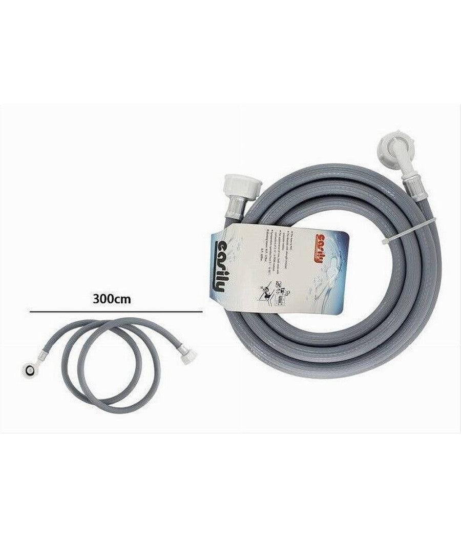 Tubo Scarico Carico Per Lavatrice Lavastoviglie Con Curva Raccordo Pipa 3mt 59052         