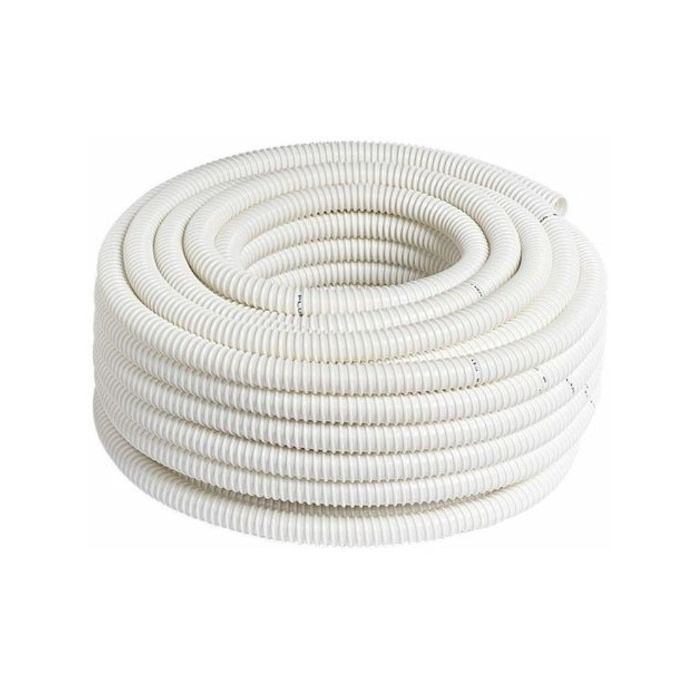 Tubo scarico condensa spiralato da 16/20mm colore bianco - 2mt