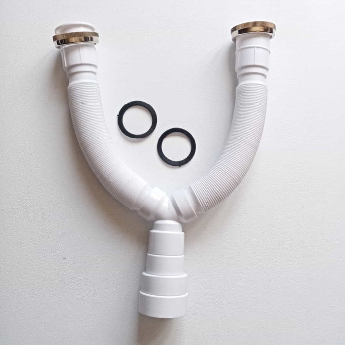 Tubo scarico flessibile jolly magic flex attacco doppio da 1+1/2