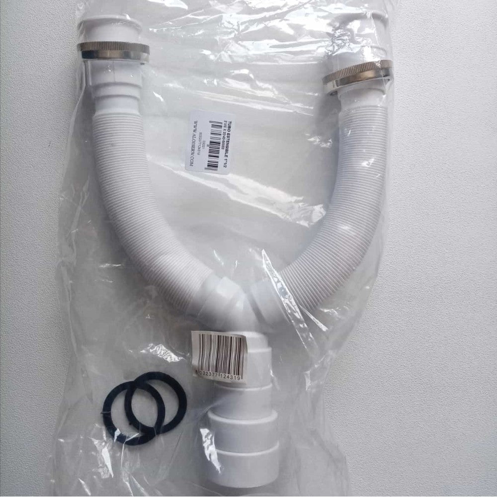 Tubo scarico flessibile jolly magic flex attacco doppio da 1+1/2