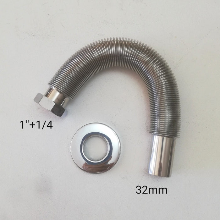 Tubo scarico flessibile jolly magic flex ghiera da 1+1/4 in acciaio inox aisi 304