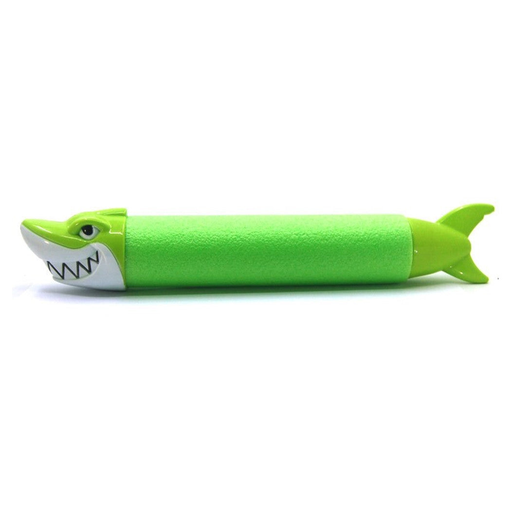 Trade Shop - Tubo Spara Acqua 33x5cm 90ml A Forma Di Squalo Pompa Giocattolo 2 Colori 6722076 -