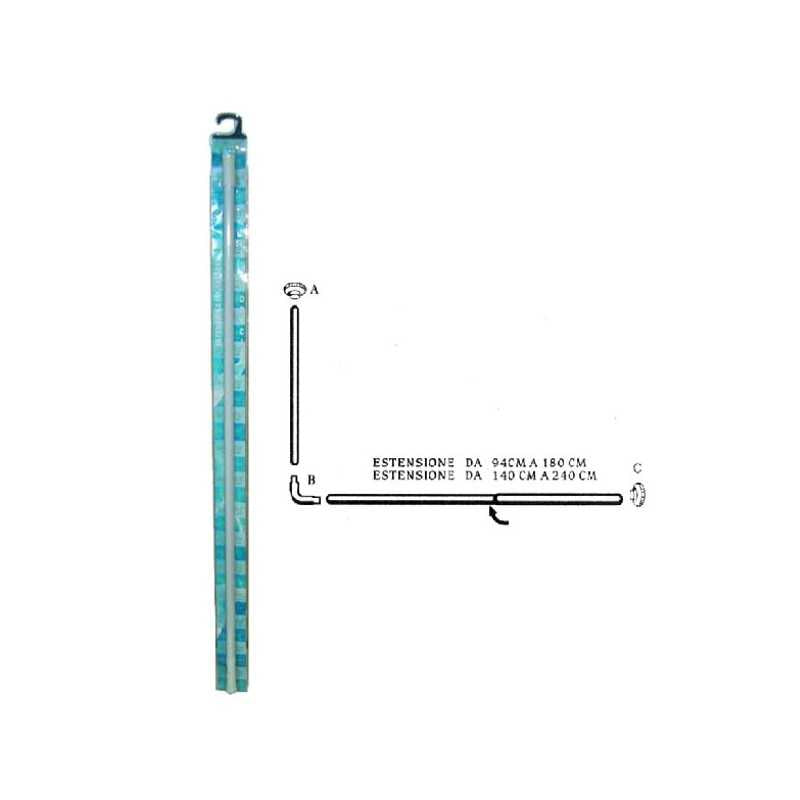 Tubo Tende Doccia 80+ 94/180 Estens. Aglaia 02619