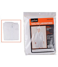 Tuta Monouso Da Laboratorio Protettiva Con Bottoni Polvere Agenti Chimici 90595         
