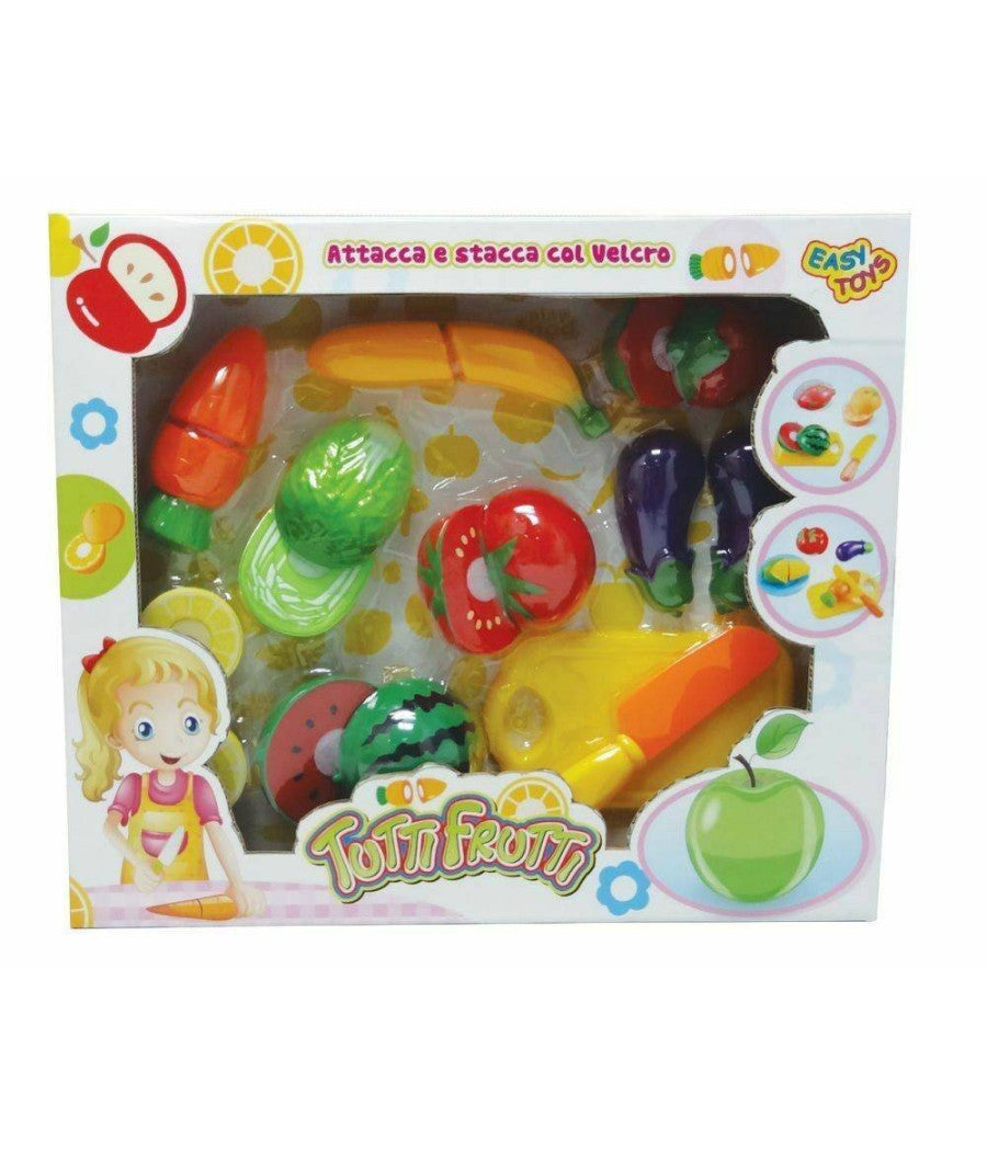 Tutti Frutti Attacca E Stacca Velcro Verdura Frutta Giocattolo Gioco Bambina         