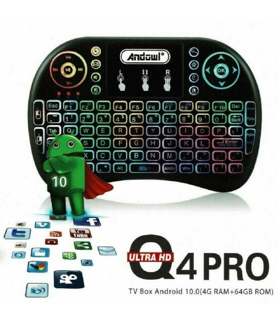 Tv Box Hdmi Bluetooth 4gb Ram 64gb Rom 6k Ultra Hd Trasforma Tv Android Tv Q4pro         
