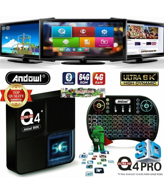 Tv Box Hdmi Bluetooth 4gb Ram 64gb Rom 6k Ultra Hd Trasforma Tv Android Tv Q4pro         