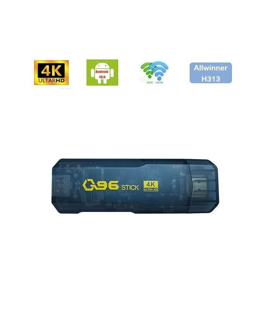 Tv Stick 4k Ultra Hd Con Telecomando Lettore Multimediale 16gb+256gb Androidtv         