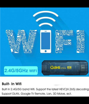 Tv Stick 4k Ultra Hd Con Telecomando Lettore Multimediale 16gb+256gb Androidtv         