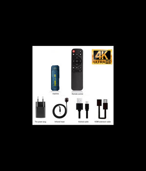 Tv Stick 4k Ultra Hd Con Telecomando Lettore Multimediale 16gb+256gb Androidtv         